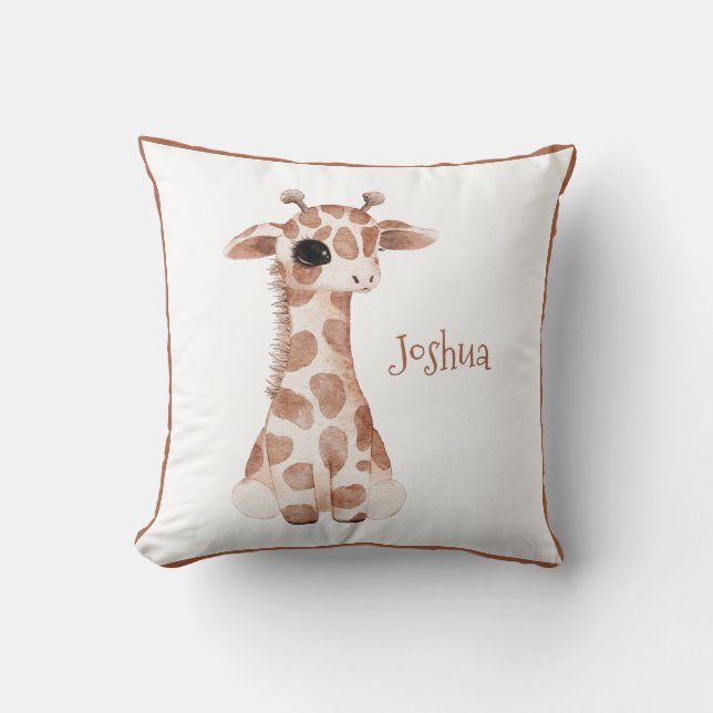 Giraffe Namn Nursery Kudde (Framsida)
