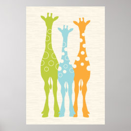 Giraffe Nursery Print Poster