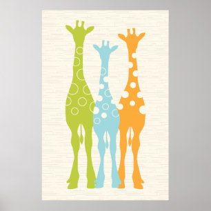 Giraffe Nursery Print Poster