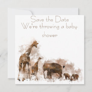 GIRAFFE OCH BABY - inbjudan