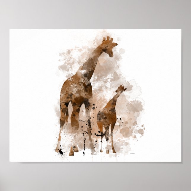 GIRAFFE OCH BABY - POSTER (Framsidan)