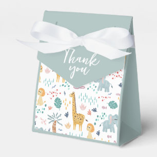Giraffe och Elephant Boy Safari Baby Shower Presentaskar