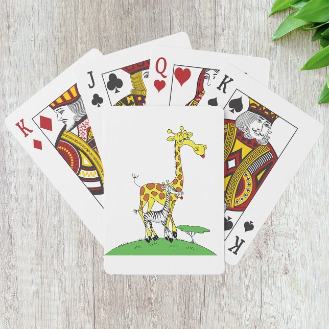 Giraffe och ett Zebra-kort Casinokort (Skapare uppladdad)