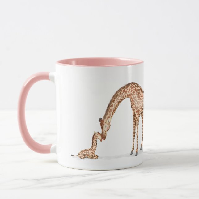 Giraffe och kalven "Bästa morsa någonsin" mugg (Vänster)
