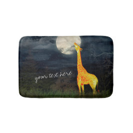 Giraffe och Måne | Anpassningsbar Bath Mat Badrumsmatta