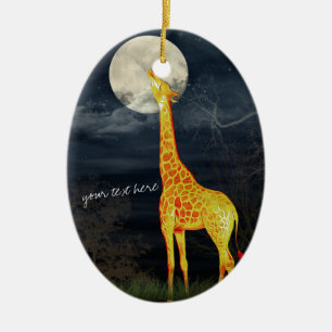 Giraffe och Måne Anpassningsbar Dekoration för o