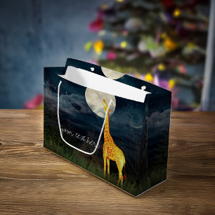 Giraffe och Måne   Anpassningsbar Gift Bag