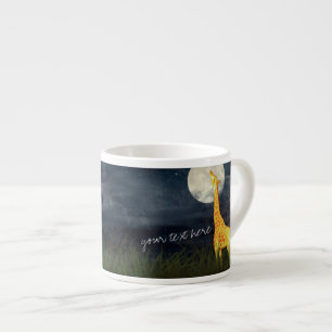 Giraffe och Måne Anpassningsbar Jumbo Mugg / Esp Espressomugg