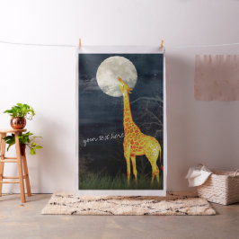 Giraffe och Måne | Bomullsfolie av Anpassningsbar Tyg