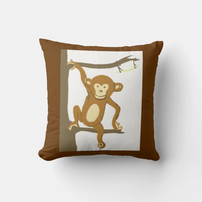 Giraffe och Monkey American MoJo Pillow Kudde (Framsida)