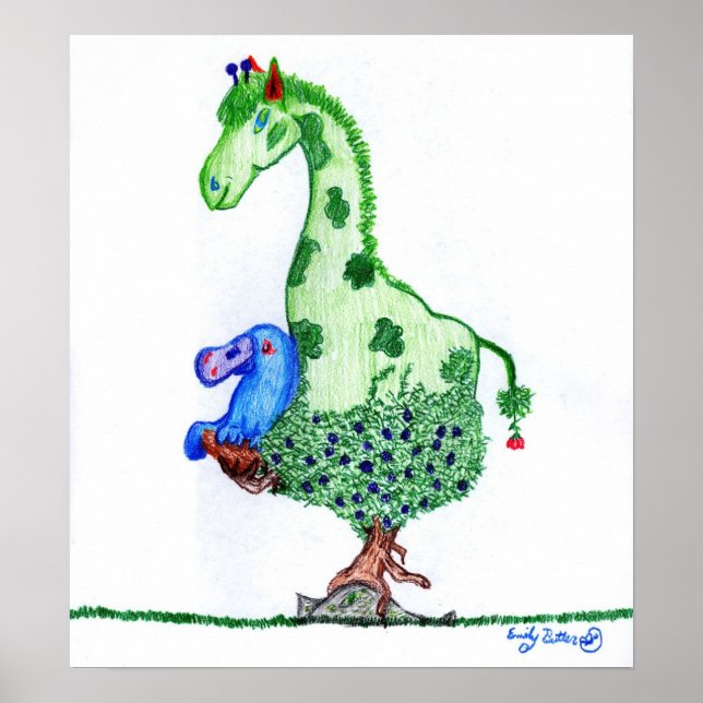 Giraffe och Platypus Poster (Framsidan)