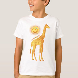 Giraffe och Sol med Gul Creatures Logotyp Tee