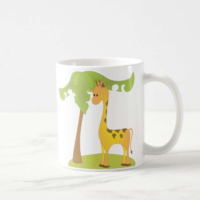 Giraffe och Träd Kaffemugg (Höger)