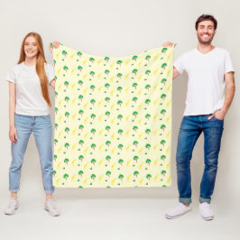 Giraffe och träd mönster fleecefilt