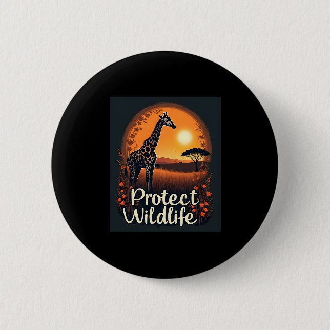 Giraffe of the Savanna-Tanktopet Knapp (Framsida)