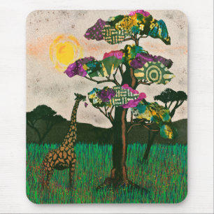 Giraffe om Flygplanen av Afrika Musmatta