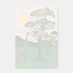Giraffe om Flygplanen av Afrika Post-it Block