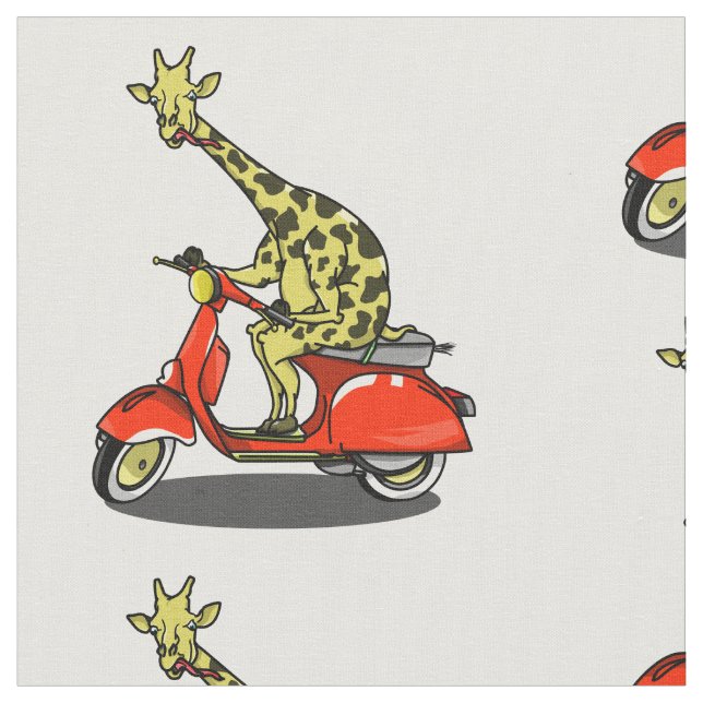 Giraffe on a retro moped tyg (Närbild)