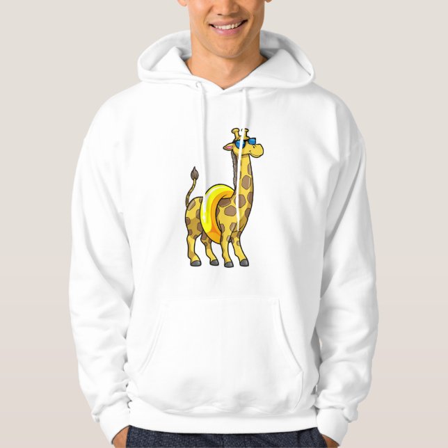 Giraffe on Beach with Simma ring & Sunglass Hoodie (Framsida)
