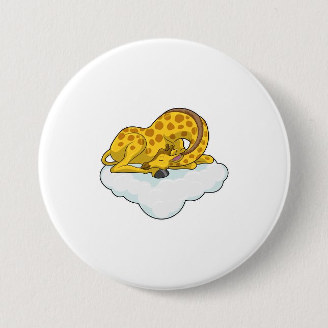 Giraffe on Clouds Knapp (Framsida)