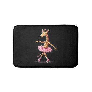 Giraffe on Roller Skates in Rosa Tutu Tanktop Badrumsmatta