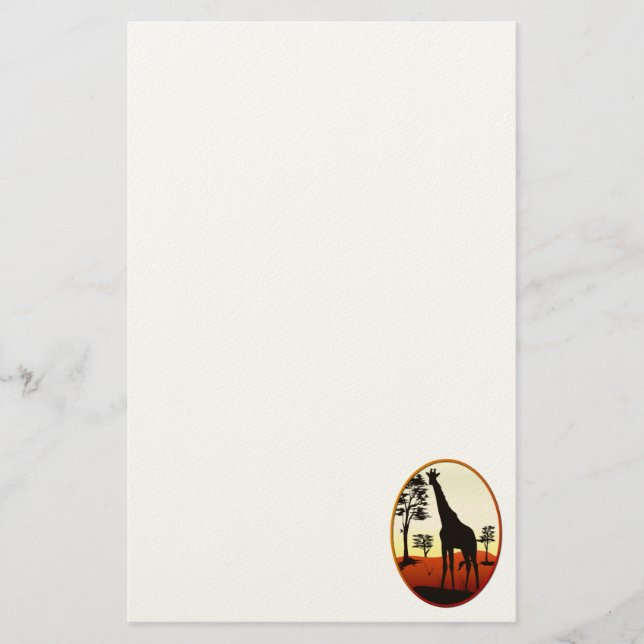 Giraffe Oval Stationär (Framsida)