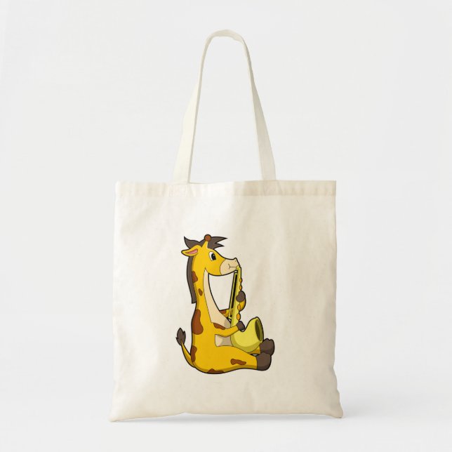 Giraffe på Music med Saxophone.PNG Tygkasse (Framsidan)