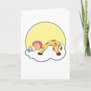 Giraffe på Sleeping med Cloud & Sol Kort