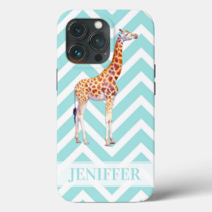 Giraffe på zigzag chevron.