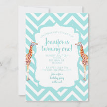 Giraffe på zigzag chevron.