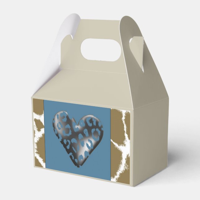 Giraffe Päls Mönster Presentaskar (Framsidan Sidan)