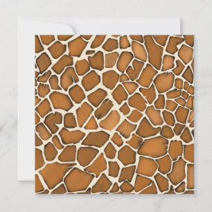 Giraffe Päls mönstrad utskrift Julkort