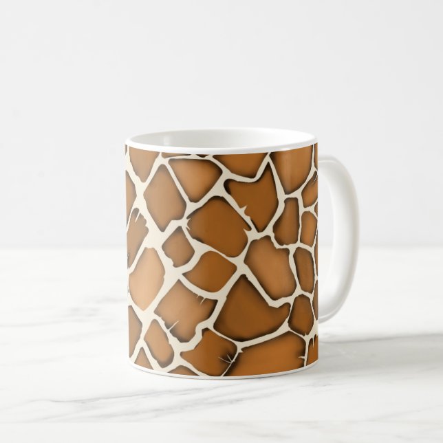 Giraffe Päls mönstrad utskrift Kaffemugg (Framsida höger)