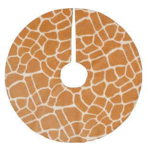 Giraffe Päls Realistic Exotic Animal Print Luxury Julgransmatta Borstad Polyester