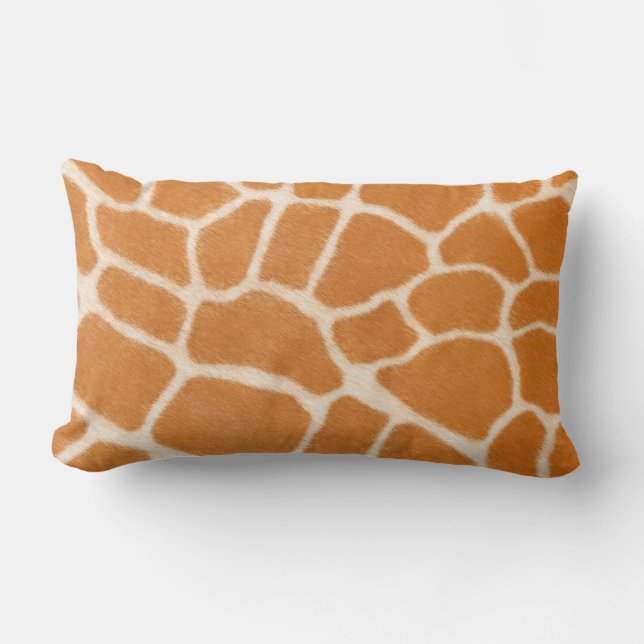 Giraffe Päls Realistic Spoted Vild Animal Lumbarkudde (Framsida)
