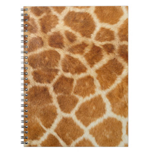 Giraffe Päls Skriv ut Anteckningsbok Med Spiral