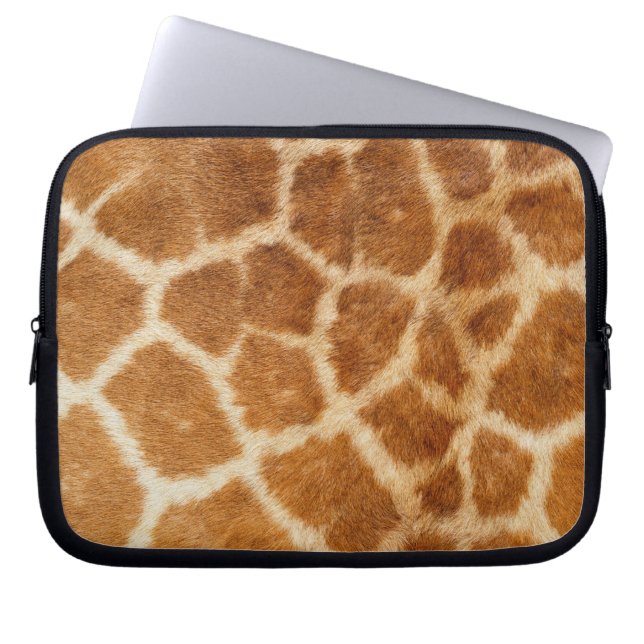 Giraffe Päls Skriv ut Laptop Sleeve (Framsidan)