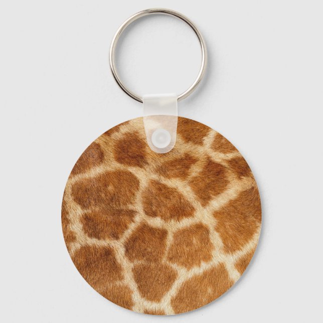 Giraffe Päls Skriv ut Nyckelring (Framsida)
