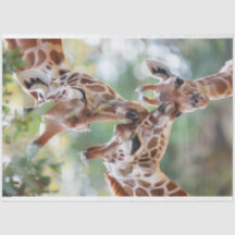Giraffe pappa Mamma Baby Decoupage