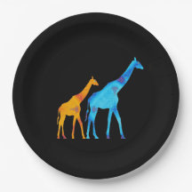 Giraffe Papper Plate