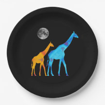 Giraffe Papper Plate