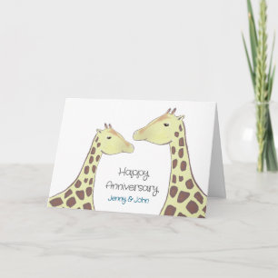 Giraffe par Bröllop-årsdagen Kort