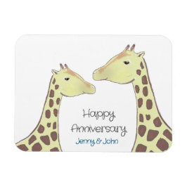 Giraffe par Bröllop-årsdagen Magnet