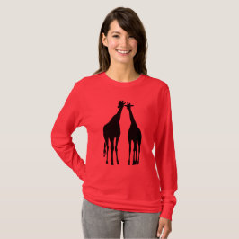 Giraffe par Silhouette T-Shirt - Välj Färg