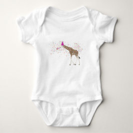 Giraffe Partying Safari Animals med Party T Shirt