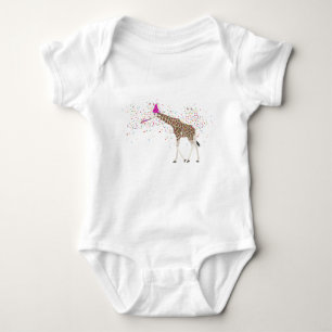 Giraffe Partying Safari Animals med Party T Shirt