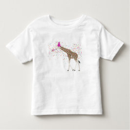 Giraffe Partying Safari Animals med Party T Shirt