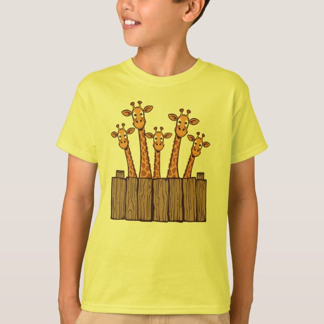 Giraffe Peek Squad – Fence Friends Tee (Framsida)