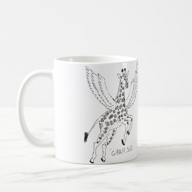 Giraffe + pegasus = Giraffsus Kaffemugg (Vänster)