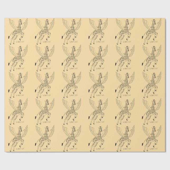 Giraffe + pegasus = Giraffsus Presentpapper (Platt)